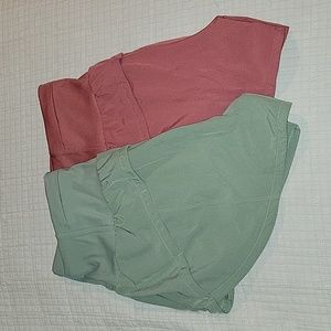 The Gym People Womens High Waisted Running Shorts Quick Dry Athletic Workout x2